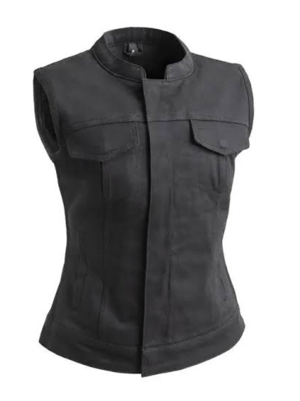 WOMEN'S FIRST MANUFACTURING BLACK DENIM VEST